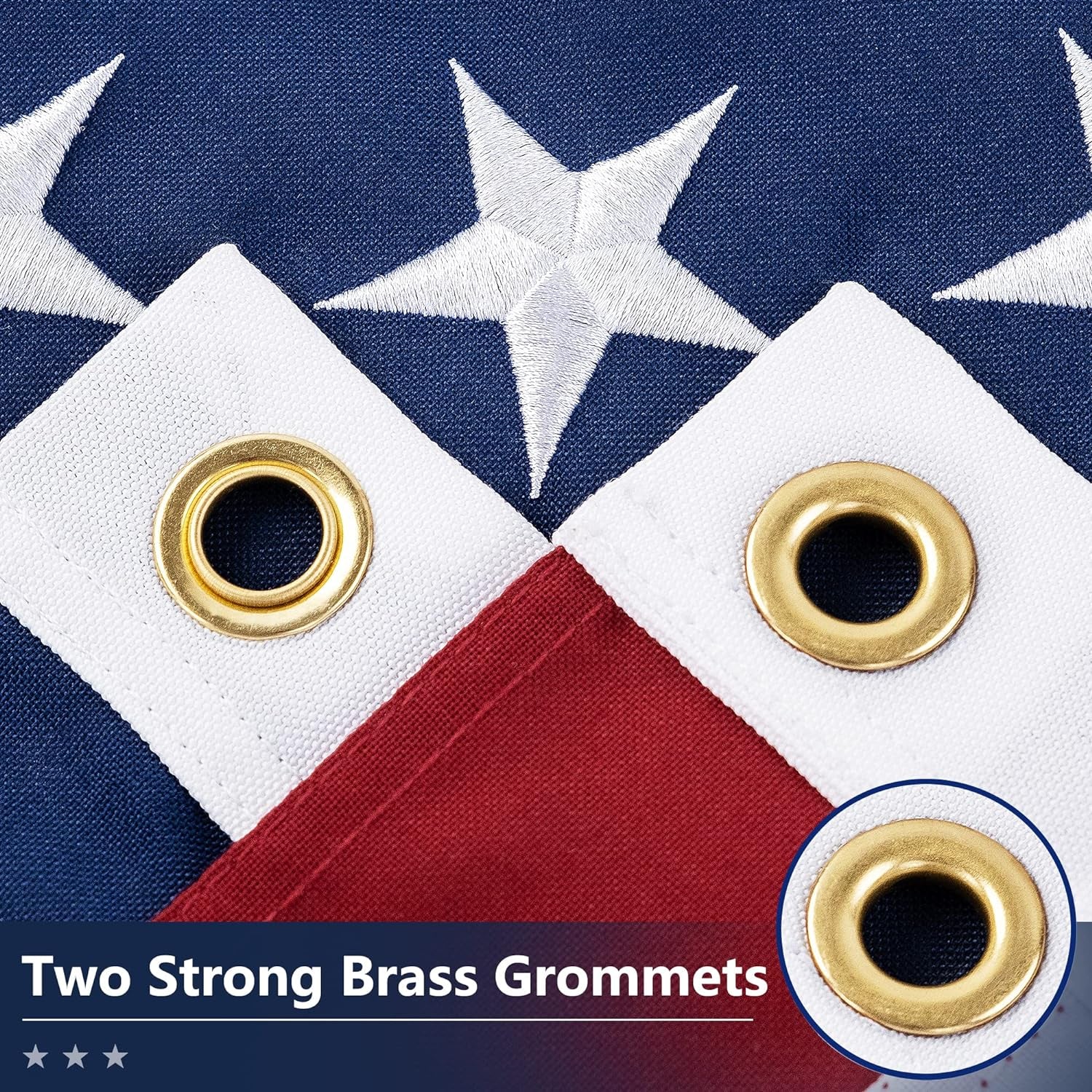 American Flag 3X5 Ft Tearproof Series for Outside, 100% in USA, Longest Lasting, Super Tough Fade Resistant Spun Polyester, High Wind US Outdoor Flags Embroidered Stars, Sewn Stripes, Brass Grommets