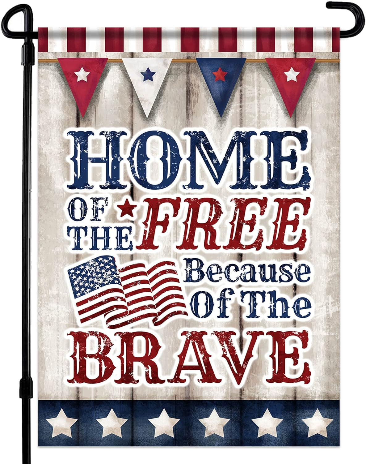 Patriotic Garden Flag - 12.5 X 18 Inch Double-Sided Print Art Memorial Day Garden Flag - 4Th of July Garden Flag to Welcome Guests - Garden Flags for outside Yard - Suits Standard Stands