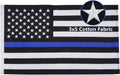 Homissor Thin Blue Line Flag Cotton Police Flags 3X5 Ft Embroidered Star Heavy Duty Back the Blue Flag Stripe Blue Line Lives Matter Flags Banner with 2 Brass Grommets
