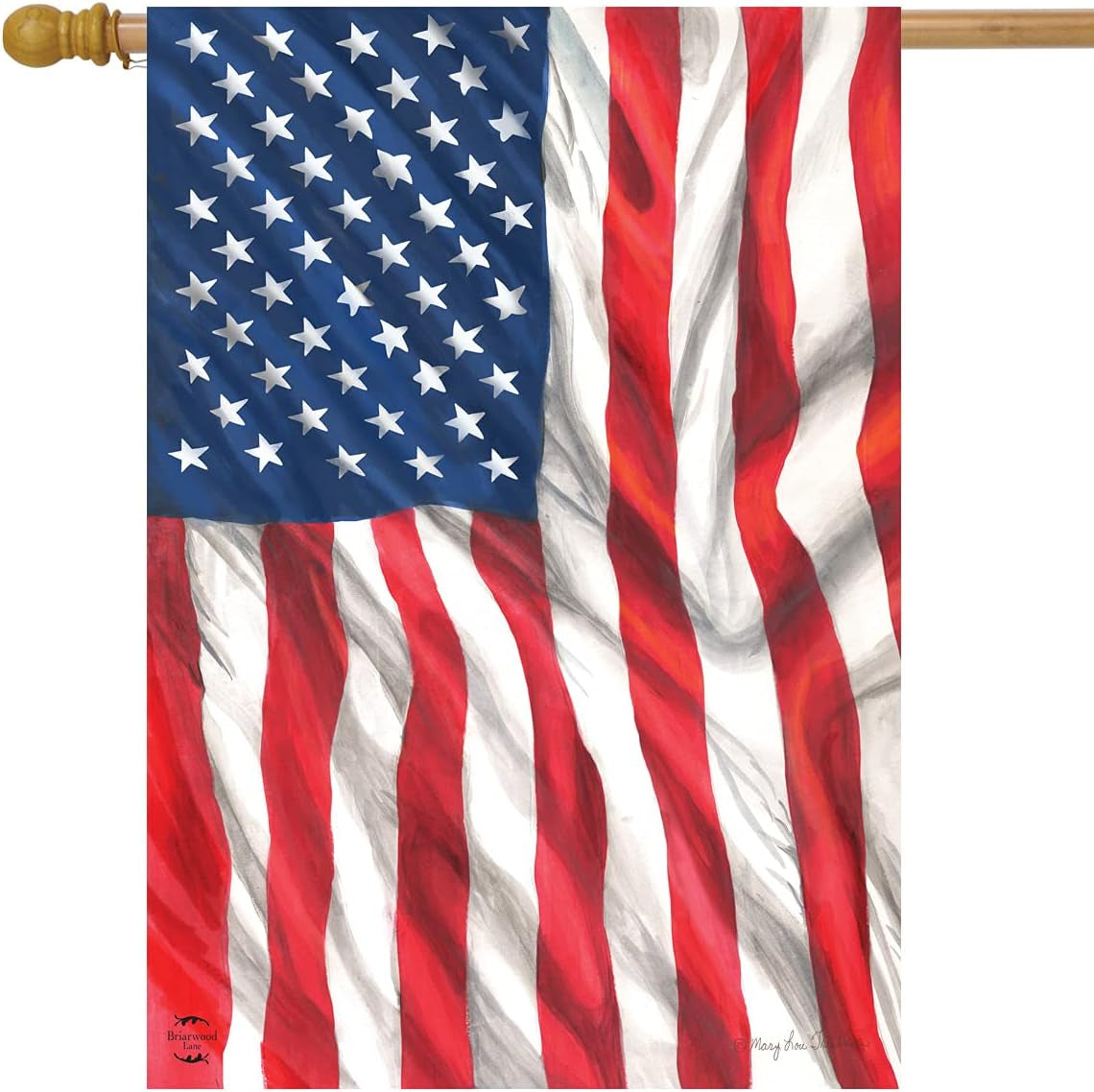 American Flag Waving Everyday 4Th of July House Flag 40" X 28" Briarwood Lane