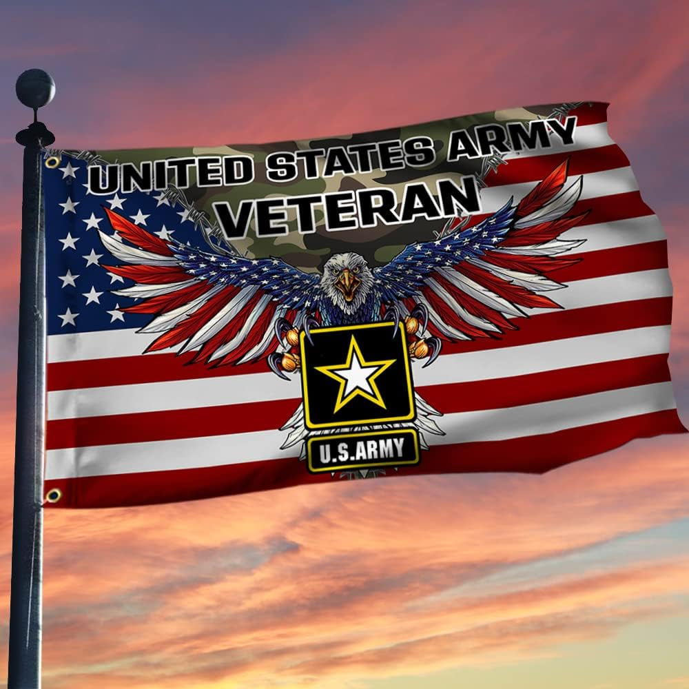 U.S. Army United States Army This We'Ll Defend American Flag - UV Fade Resistant Double Printed and Double Stitched 150D Polyester 3X5Ft Banner (This We'Ll Defend)