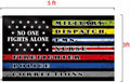 No One Fight along Flags Banner 3X5Ft-First Responders Multi Thin Line America Flag Canvas Header Polyester with Brass Grommets Outdoor Décor
