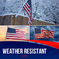 American Flags for outside 3X5 American Flag 100% Made in USA -US Flag 3X5 Heavy Duty Outdoor with Embroidered Stars and Sewn Stripes | Outdoor Flag for High Wind - FMAA Certified