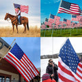 Duduta Embroidered American USA Flag 3X5 Feet, Heavy Duty Nylon US Flag Outdoor Indoor, Sewn Stripes Reinforced Header