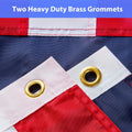 American Flag 3X5 Ft 100% in USA, Thicken American Flags for outside 3X5, Heavy Duty Durable US Flag, Fade Resistant American Flags for Outside, USA Flag with Embroidered Stars