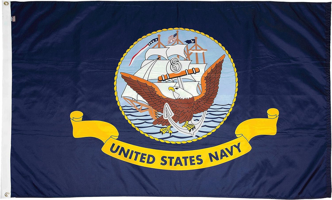 U.S. Navy Nylon Military Flag, Made in the USA, 3X5'