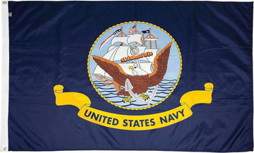 U.S. Navy Nylon Military Flag, Made in the USA, 3X5'