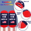 ZXGXLAW American USA Flag Socks Funny Men Women 4Th July Middle Star and Stripe Patriotic Freedom Day Gifts