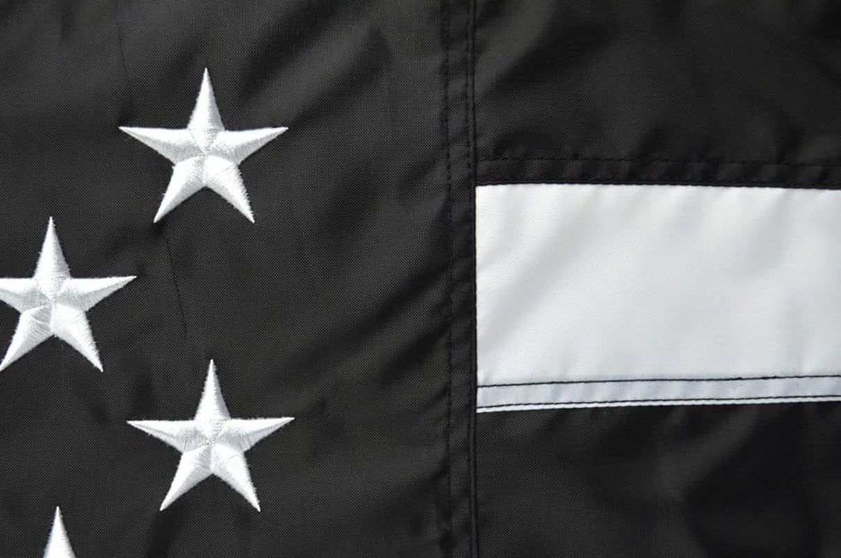 Thin Blue Line Flag, Police Flag, American Flag, Police Flag, Honoring Law Enforcement Officers, Embroidered Stars Sewn Stripes, Blue Thin Line