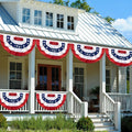 4 Pack American Flag Bunting,1.5X3 Ft US Pleated Fan Flag 4Th of July Decorations Outdoor,Fourth of July Patriotic Bunting Flag with Zip Ties for Independence Day Memorial Day Decor