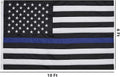 Homissor Thin Blue Line Flags 8X12 Outdoor Made in USA - Embroidered Stars Police Flag, Heavy Duty Back the Blue Flag Stripe Blue Line Lives Matter Flags Banner with 4 Brass Grommets