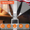 Flag Pole Light Solar Powered, 3 Super-Spotlights PC Crystal LED, IP65 Waterproof Flagpole Light Solar Powered Fits 2-3.5''Flag Poles, 360 Degrees of Flag Illumination Flag Ground House