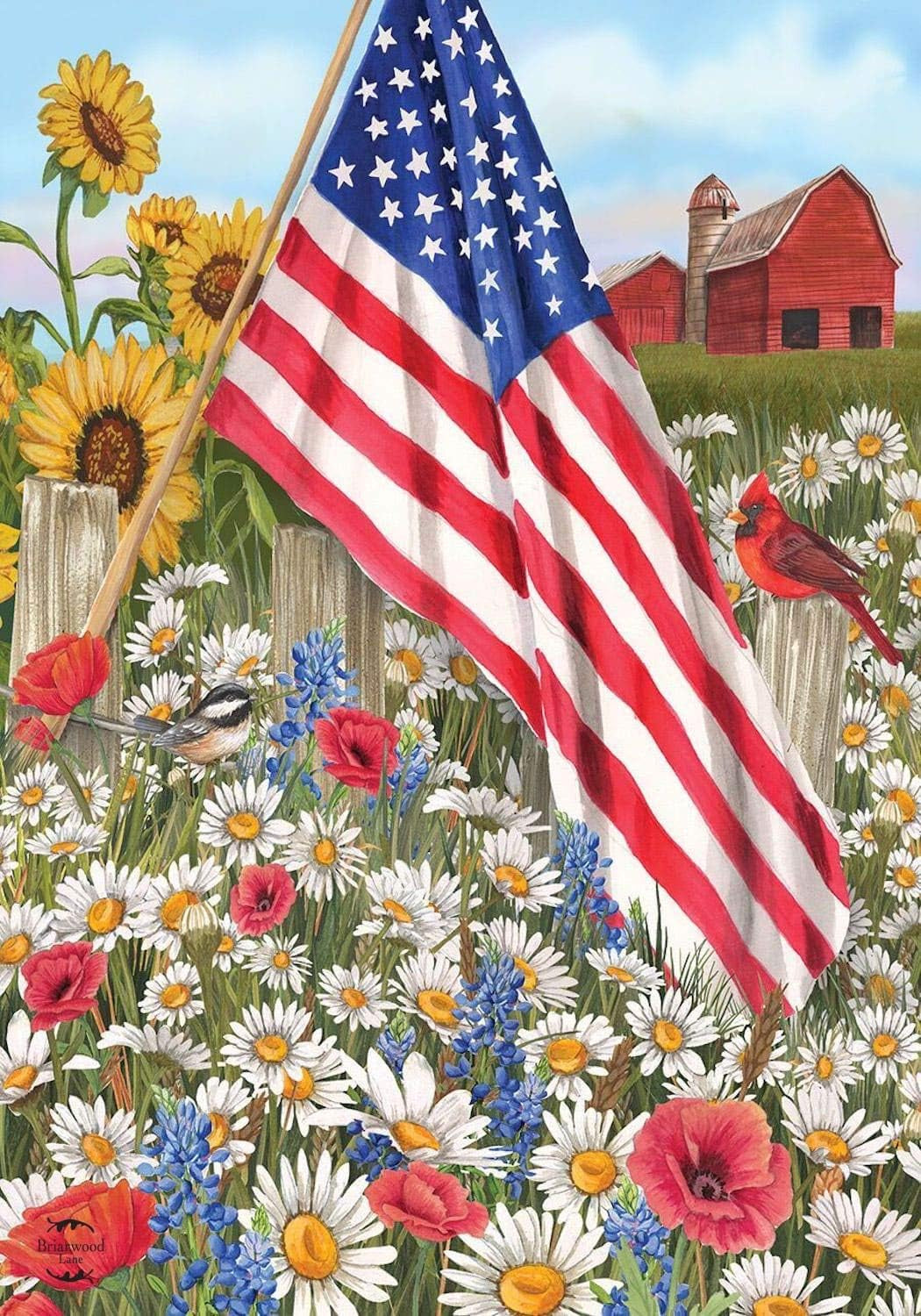 America the Beautiful Summer House Flag 40" X 28" Briarwood Lane