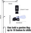 FEPITO 3 Pack Garden Flag Poles Metal Garden Flag Holder with Garden Flag Stopper and Anti-Wind Clip for Outdoor Decorative Flag Garden Lawn Yard Flag