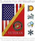 Home of Marine Corps Garden House Flag - Kit Armed Forces USMC Semper Fi United State American Military Veteran Retire Official - Decoration Banner Small Yard Gift Double-Sided Made in USA 28 X 40