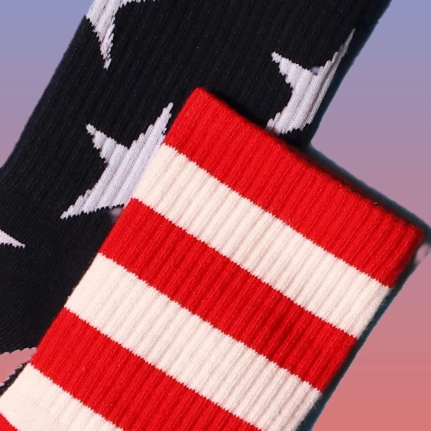 American Flag Socks for Men or Women 4Th July Middle Socks Star and Stripe Patriotic Freedom Day Gifts