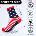 ZXGXLAW American USA Flag Socks Funny Men Women 4Th July Middle Star and Stripe Patriotic Freedom Day Gifts