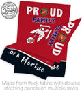 Breeze Decor Proud Family Garden Flag Armed Forces Marine Corps USMC Semper Fi United State American Military Veteran Retire Official House Banner Small Yard Gift Double-Sided, Red/Black