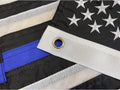 Homissor Thin Blue Line Flags 12X18 Outdoor - Embroidered Stars Police Boat Flag, Heavy Duty Back the Blue Flag Stripe Blue Line Lives Matter Flags Banner with 2 Brass Grommets