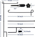 Garden Flag Holder Stand, Premium Garden Flag Pole Holder Weather-Proof Metal Powder-Coated Flagpole without Clip and Stopper and Flag for Garden Flag, Outdoor Garden Decor