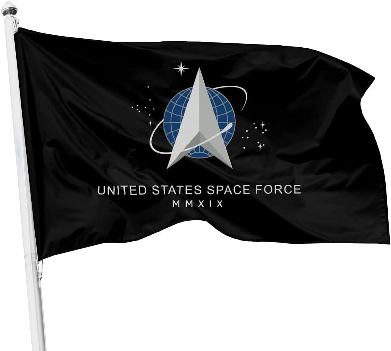 3 * 5 FT Lot of 6 Branches Military Set Polyester Flags Space Force, Air Force, US Navy, Coast Guard, Marines, Army Banner (3 * 5 FT)