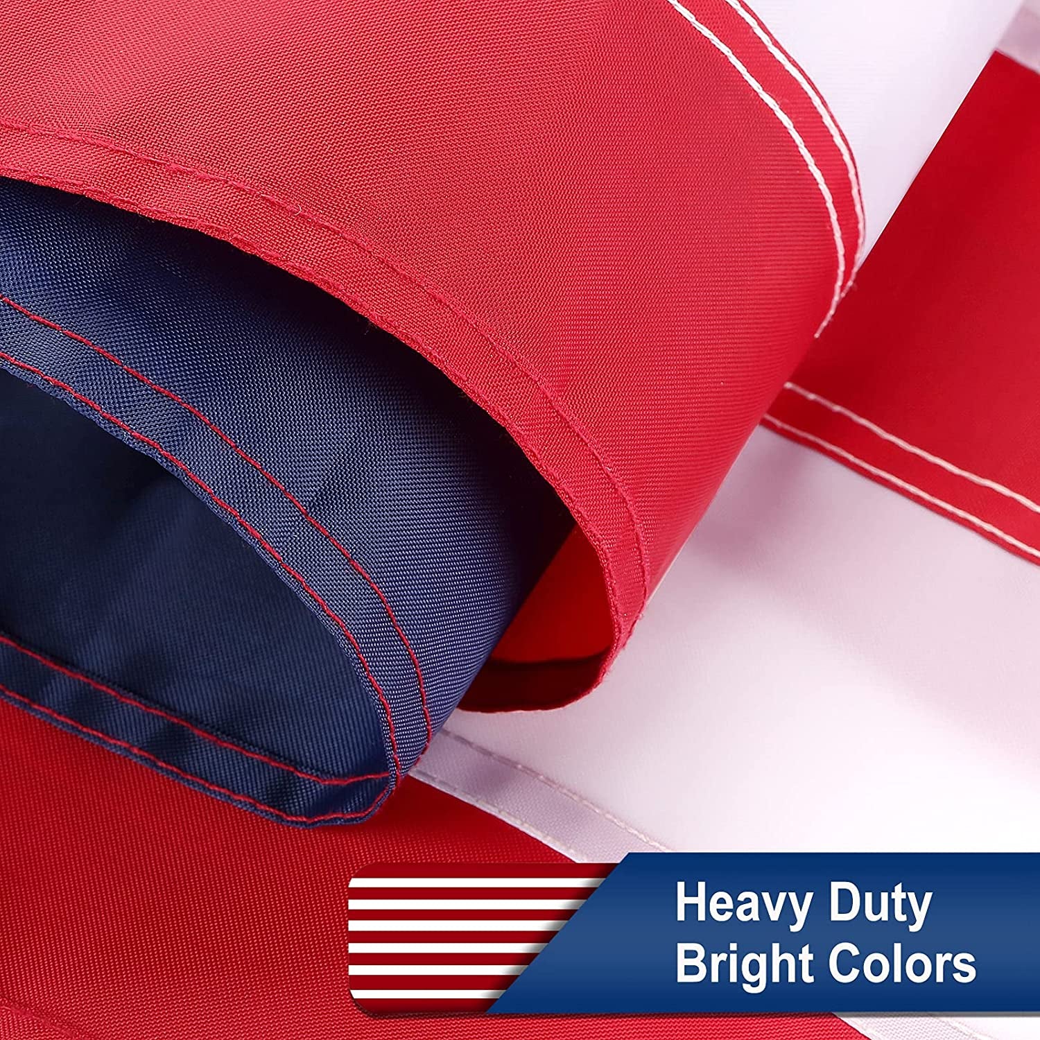 American Flag 3X5 Outdoor 150D - 100% in USA Premium US Flag 3X5 Ft 150D, American Flags for outside 3X5, USA Flag with Luxury Embroidered Stars, Brass Grommets (3X5 FT American Flag 150D)
