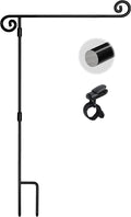 Garden Flag Stand, Yard Flag Holder,Garden Flag Hanger,Banner Pole with One Tiger Clip,Fall Decor for Outdoor Garden Lawn
