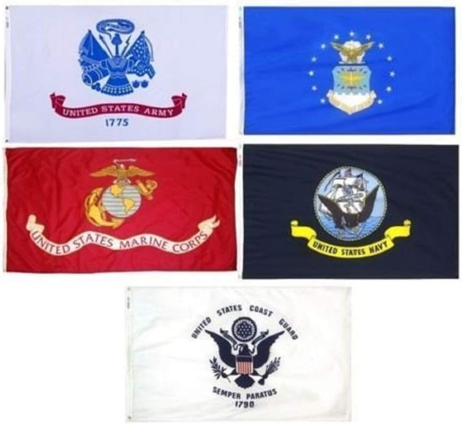Wholesale Lot of 3X5 Ft 5 Branches Military Set Flags 3'X5' Banner Grommets