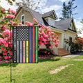 No One Fights Alone Multi Thin Line First Responders Double Sided Vertical Garden Flag 12 X 18 Inch Indoors Outdoors Perfect Decoration