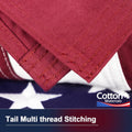 Cotton American Flag 3X5 FT for Outside, Tearproof Heavy Duty USA Flag, US Best Indoor Outdoor Flags with Luxury Embroidered Stars, Sewn Stripes, Brass Grommets