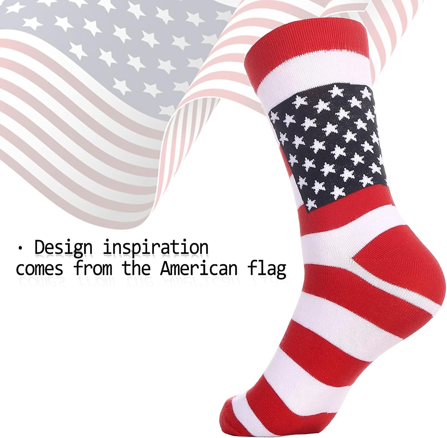 ZXGXLAW American USA Flag Socks Funny Men Women 4Th July Middle Star and Stripe Patriotic Freedom Day Gifts