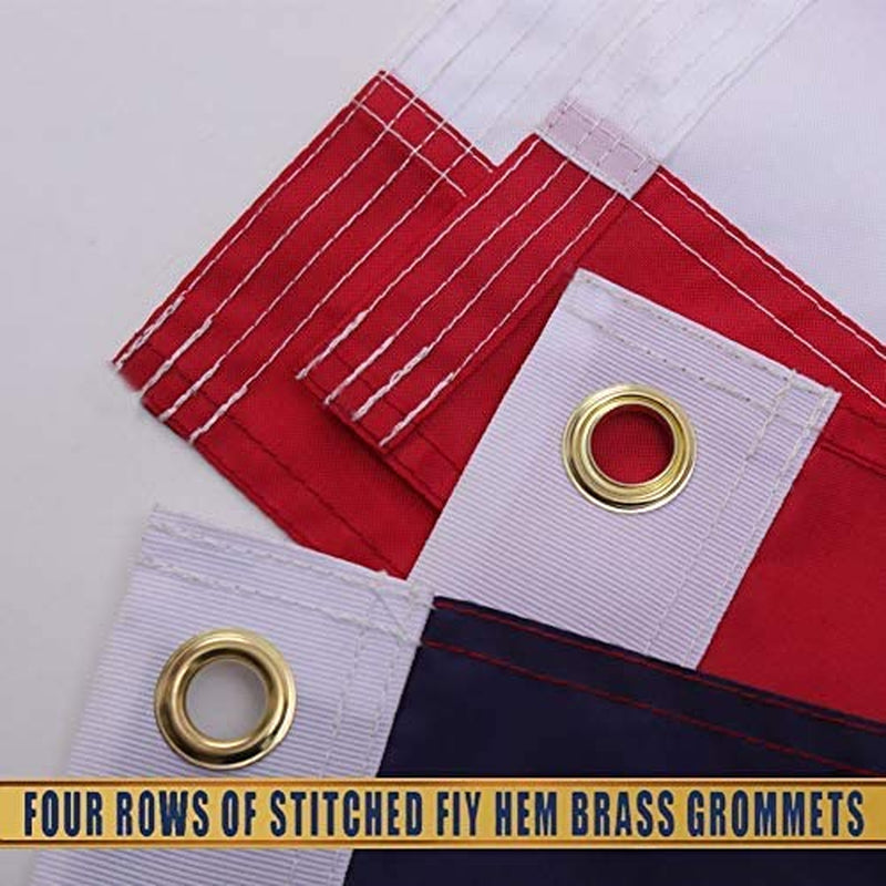 TNS This 3X5 FT Outdoor Embroidered American Flag（2Pcs） Is the Most Durable, Luxury Embroidered Star with Brightly Colored Brass Grommets…