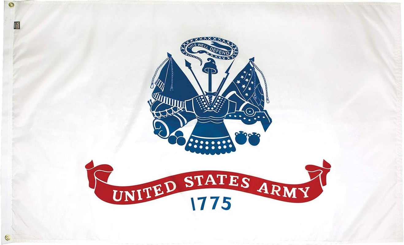 U.S. Army Nylon Military Flag, Made in the USA, 4X6'