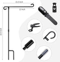 HOOSUN Garden Flag Stand Holder Pole Easy to Install Strong Sturdy Wrought Iron Fits 12.5