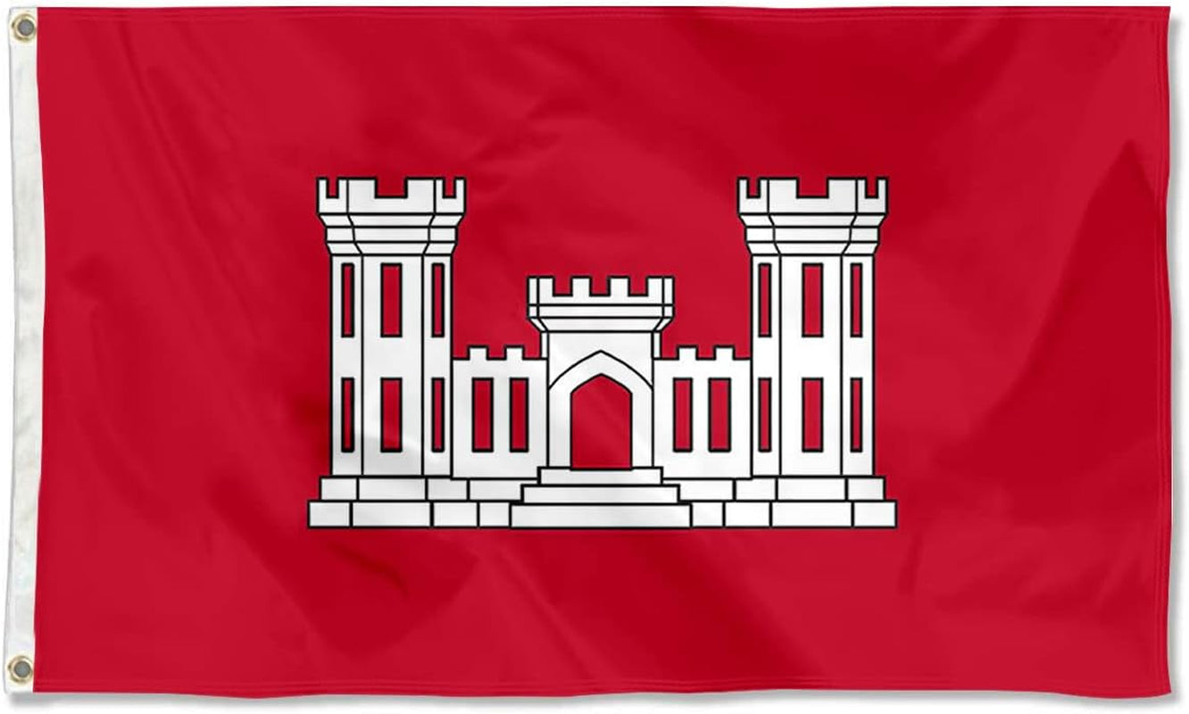 U.S. Army American United States ARMY ENGINEERS Flag - UV Fade Resistant Double Sided and Double Stitched 150D Polyester 3X5Ft Banner (U.S. ARMY ENGINEER)