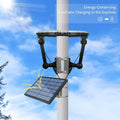 Solar Flag Pole Light Outdoor Dusk to Dawn, 32 Super Bright LED Flag Pole Lights 4640Lm Auto On/Off, 100% Flag Coverage, 12000Mah Brightest Lighting Night Light for 2-6” Dia 15-40 Ft Flag Pole