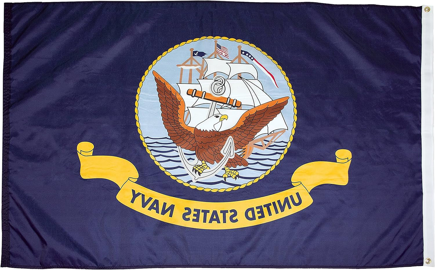 U.S. Navy Nylon Military Flag, Made in the USA, 3X5'