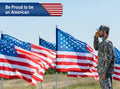 American Flag 3X5 Outdoor 150D - 100% in USA Premium US Flag 3X5 Ft 150D, American Flags for outside 3X5, USA Flag with Luxury Embroidered Stars, Brass Grommets (3X5 FT American Flag 150D)