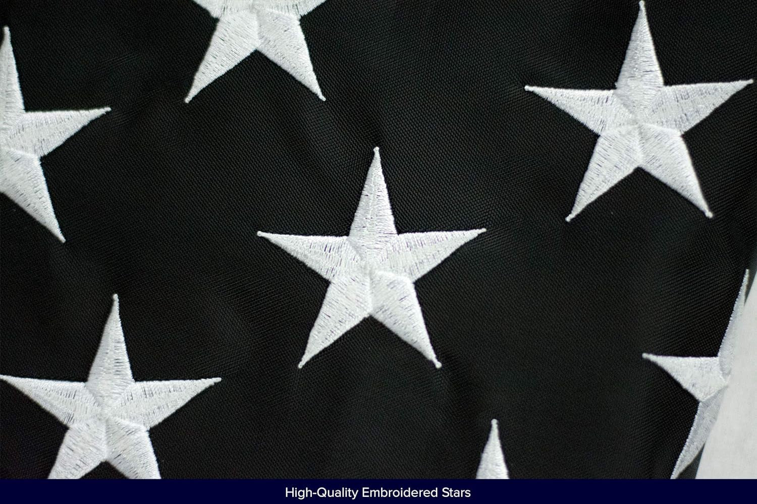 Thin Blue Line USA Flag 2X3 Ft | Heavy Duty Embroidered Stars & Sewn Stripes | Brass Grommets | UV Protection | Black White Blue American Police Flag Honoring Law Enforcement Officers