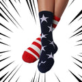 American Flag Socks for Men or Women 4Th July Middle Socks Star and Stripe Patriotic Freedom Day Gifts