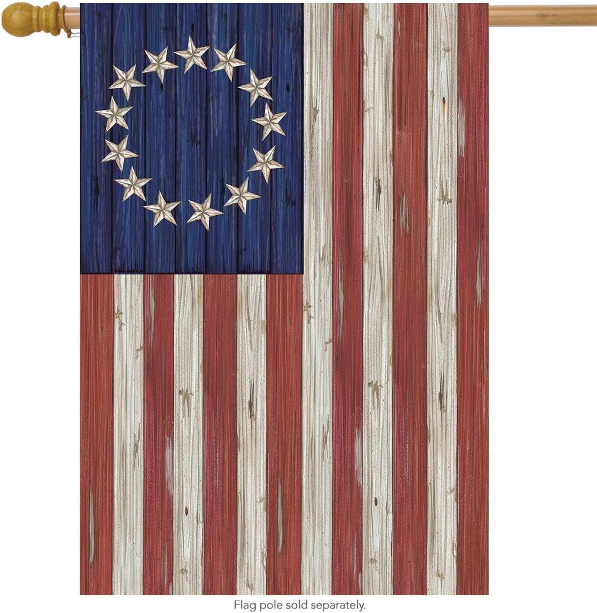 USA Pickup Patriotic House Flag Fireworks Fourth of July 28"X40" Briarwood Lane