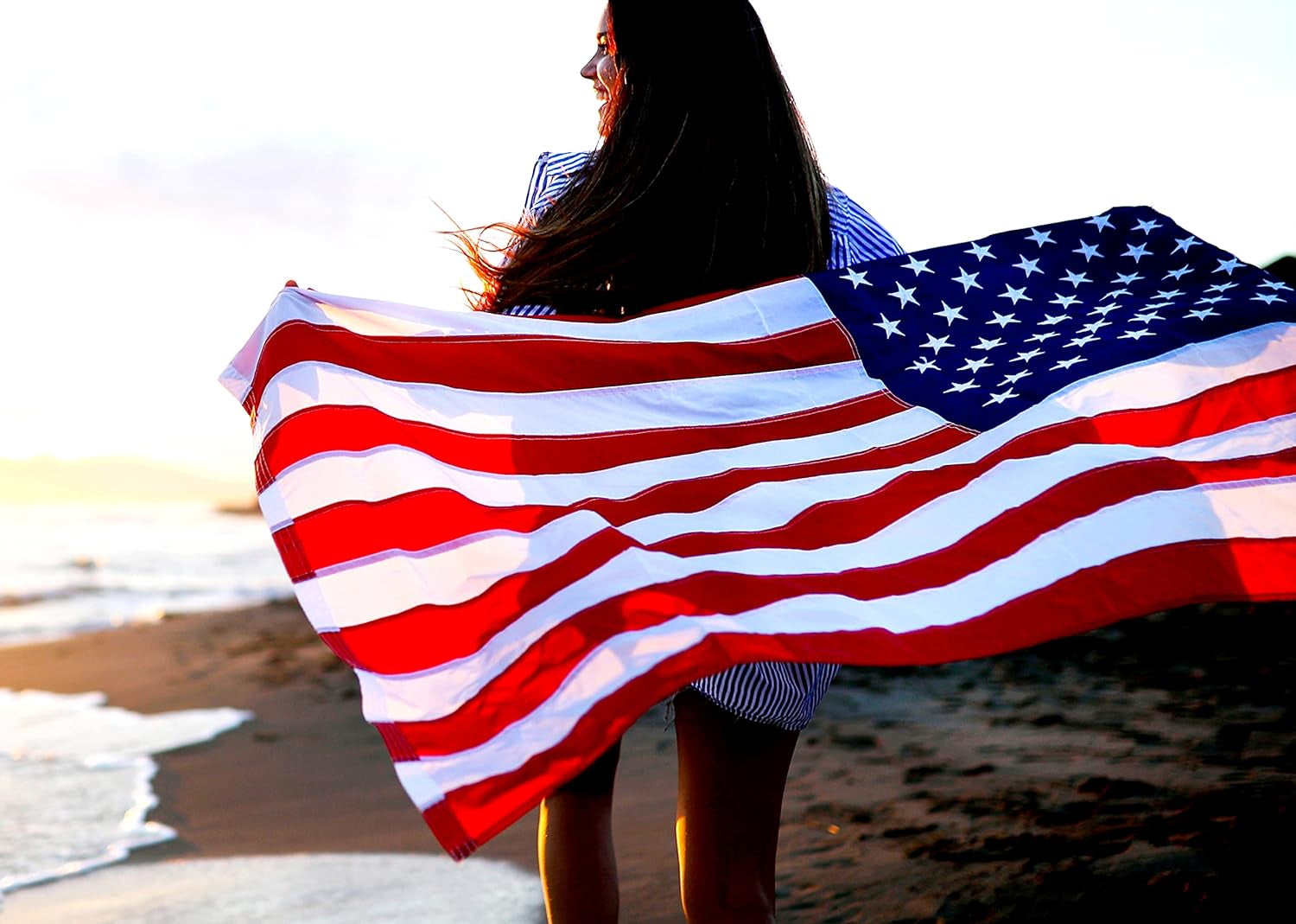 American Flag 3X5 Outdoor Heavy Duty, Embroidered Stars Flag the Strongest Longest Lasting Thicken Nylon Tough Durable 3X5 Ft American Flag American Flag 3X5 Best in Usa Quality High Nice Flag,Well