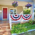 USA Pleated Fan Flag American US Bunting Flag Patriotic Half Fan Banner Flag with Canvas Header and Brass Grommets for 4Th of July Memorial Day Indoor Outdoor Decoration (30, 1.5X3 Feet)