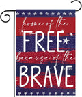 Morigins 4Th of July Home of the Free Because of the Brave Decorative Independence Day American Patriotic Garden Flag 12.5X18 Inch