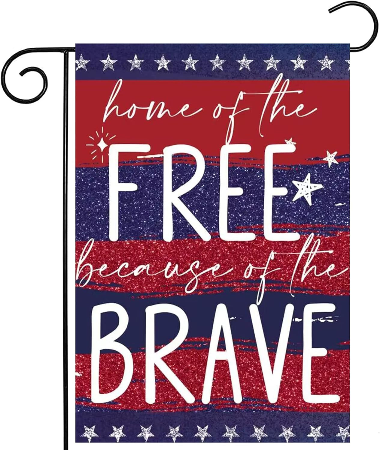 Morigins 4Th of July Home of the Free Because of the Brave Decorative Independence Day American Patriotic Garden Flag 12.5X18 Inch