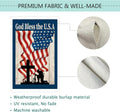 Baccessor God Bless America 4Th of July Garden Flag Double Sided, 4Th of July Memorial Day Independence Day Patriotic Garden Yard Flag Outdoor outside Holiday Decoration 12.5 X 18 Inch
