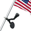 Solar Flag Pole Light, Flagpole Light Solar Powered, Super Bright PC Crystal LED Spotlight, Adjustable Bracket & Metal Clamp Fits 1-1.5