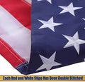 TNS This 8X12 Ft Outdoor Embroidered American Flag Is the Most Durable, Luxury Embroidered Star with Brightly Colored Brass Grommets(8×12 FT)…