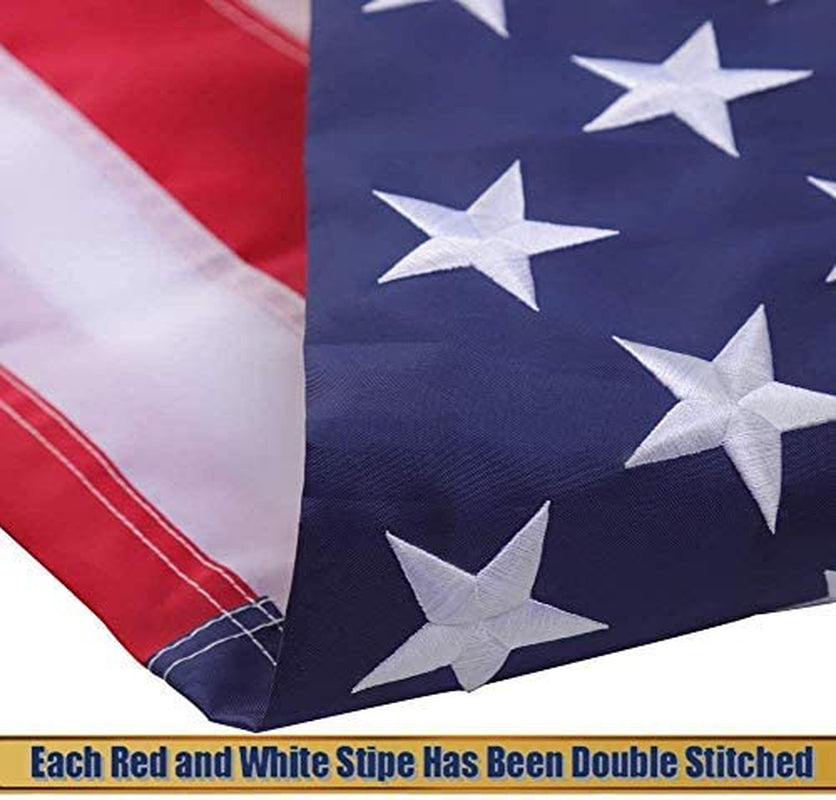 TNS This 3X5 Ft 420D Outdoor Embroidered American Flag Is the Most Durable, Luxury Embroidered Star with Brightly Colored Brass Grommets(3×5 FT 420D)