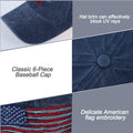 American Flag Hat, Vintage Distressed Cotton Dad Hat Baseball Cap USA Adjustable Patriotic Hat for Men Women